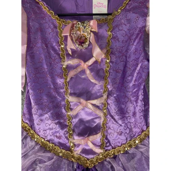 Disney Princess Rapunzel Costume Dress Purple Gold Tangled Size 4-6X - Picture 9 of 14